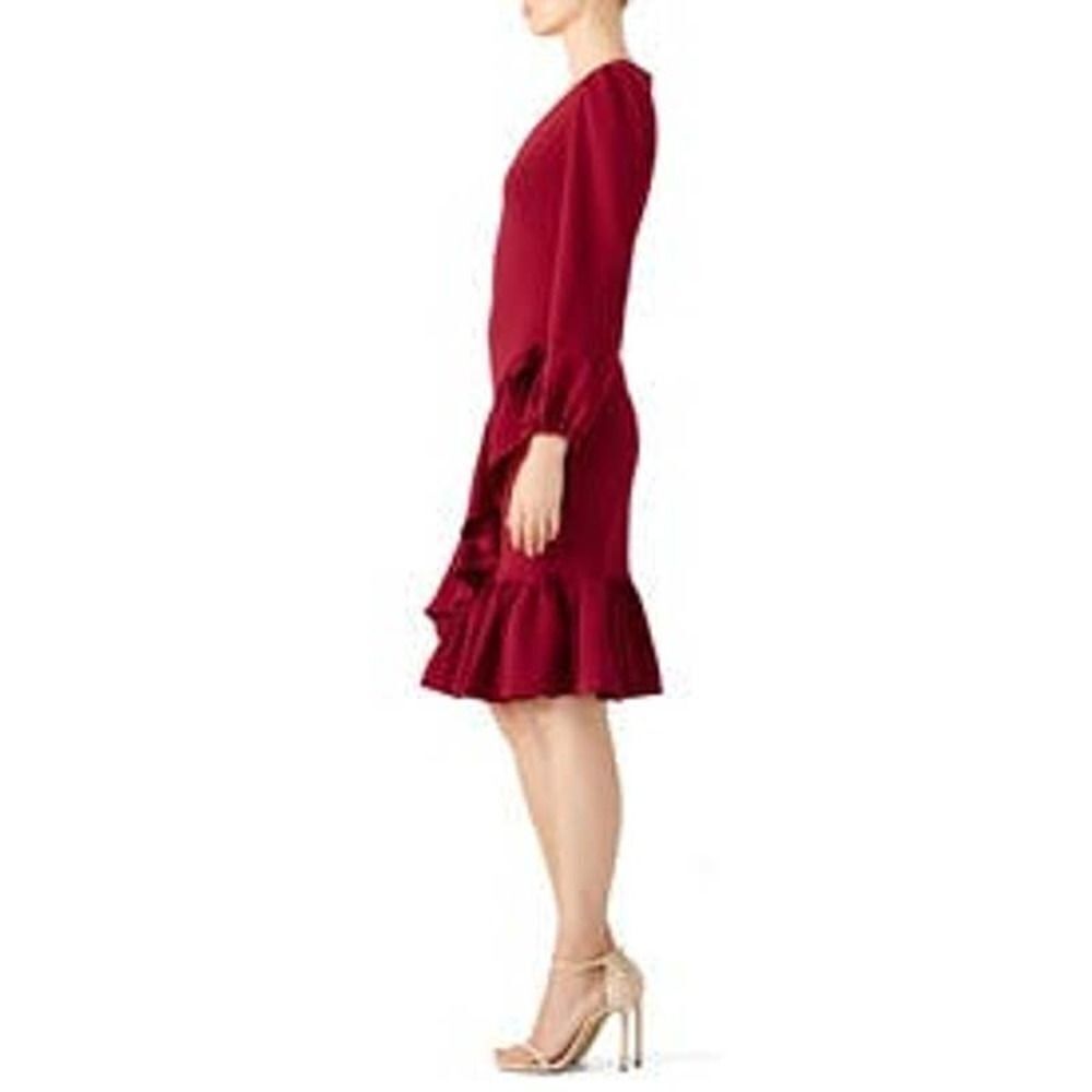 ALEXIA ADMOR Red Ruffle Dress SMALL - Picture 3 of 4